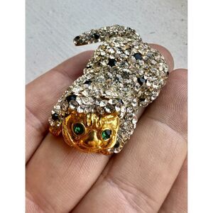Rare Brooch - Crystal Cat - Elinor - Made in Mexico